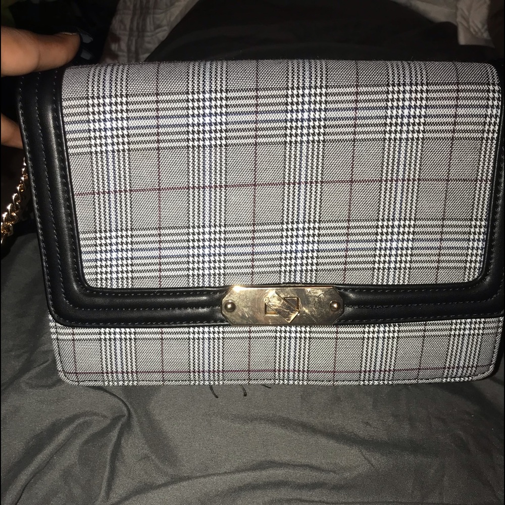 Brand new plaid cross body purse